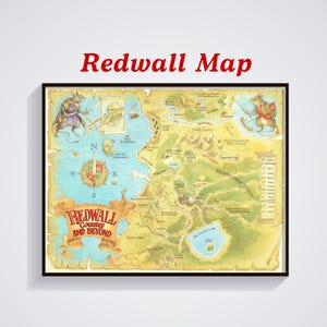 Redwall World Map - Fantasy Inspired Poster, Bookish Wall Art, Redwall Country and Beyond Print