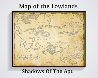 Impresión del mapa Sombras del Apt: Wasp Empire, serie de libros de fantasía