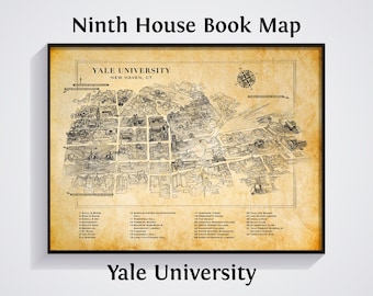 Impresión del mapa de la Novena Casa: Universidad de Yale, Serie Alex Stern