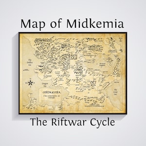 Midkemia Map Poster: The Riftwar Saga Wall Art Print