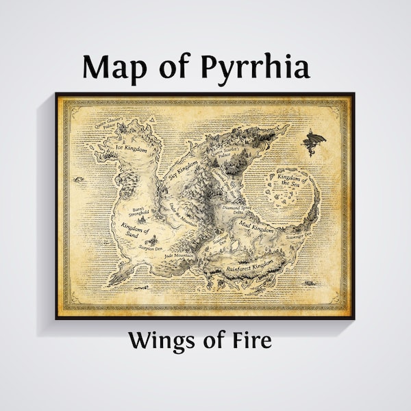 Map of Pyrrhia Wings of Fire - Etsy