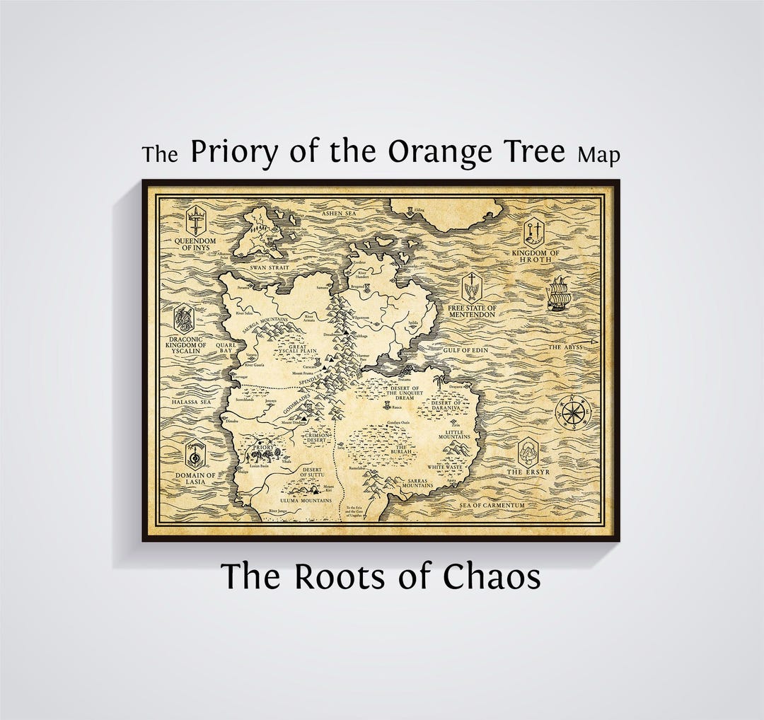 The Roots of Chaos Map Print: Fantasy Book Lover Wall Art - Etsy