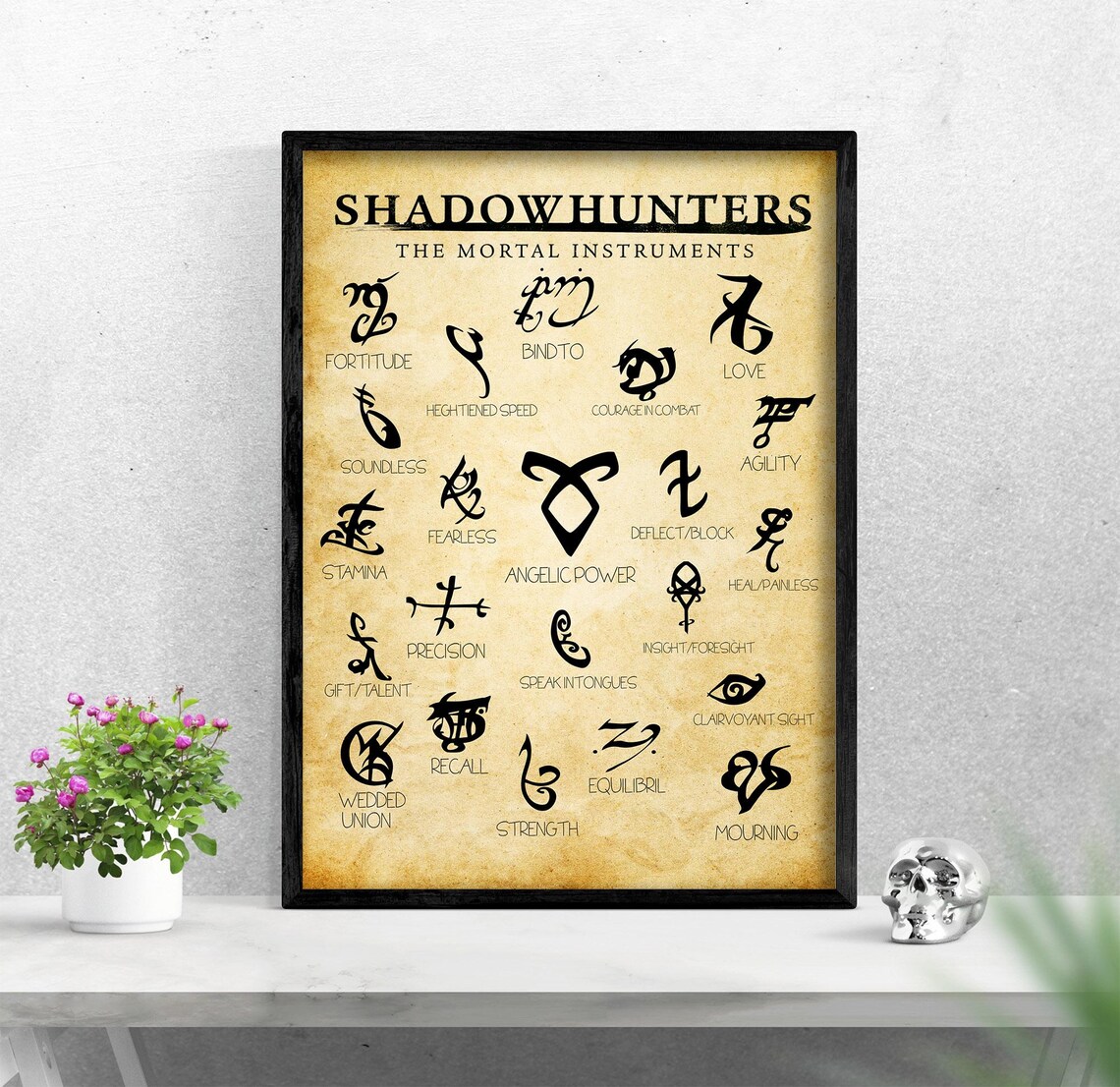 Mourning Rune Vector Shadowhunters Shadowhunters Runes Poster: Mortal Instruments Art, Fantasy Book Gift ...