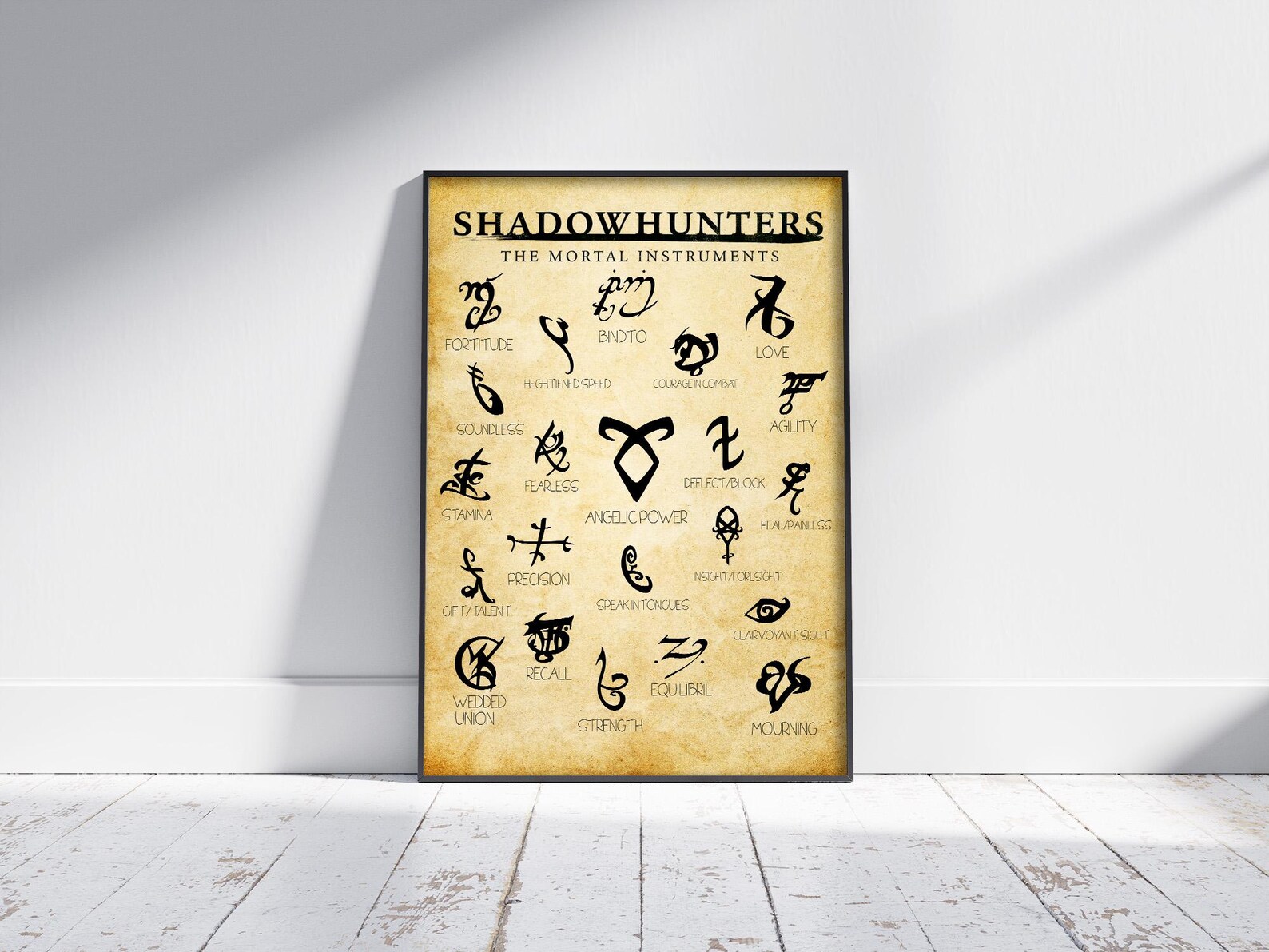 Mourning Rune Vector Shadowhunters Shadowhunters Runes Poster: Mortal Instruments Art, Fantasy Book Gift ...
