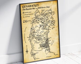 マラザン・ゲナバッキス地図ポスター：堕落者の書、月の庭園