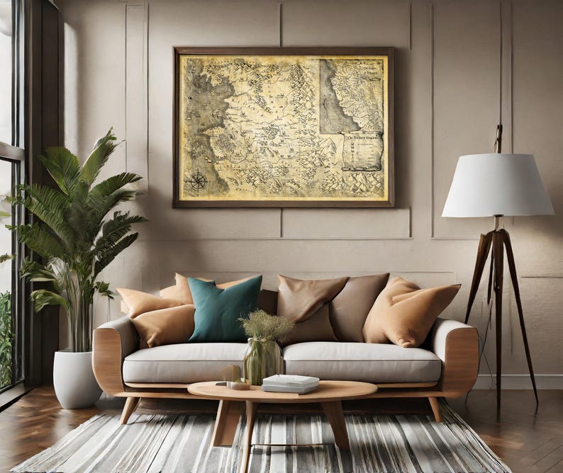 Northern Kingdoms - Witcher Map Print, Redania, Kaedwen, Temeria, Aedirn, Cintra, Lyria and Rivia Map, Kaer Morhen, the Continent Map, Witcher World Map Poster, Witcher Gift, Geralt of Rivia Map Poster, Witcher Art, Blood of Elves Map, Home Decor, Fantasy Map, Best Book Lover Gift, Bookish Gift, Fantasy Lover Gift, Fantasy Art, Room Decor, Fantasy Book Poster, Book Reader Gift, Wall Art, Unique Home Decor