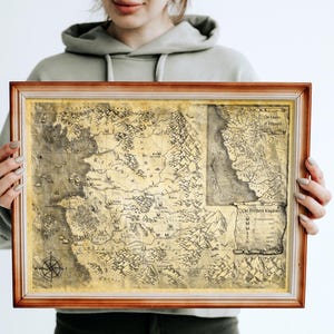 Northern Kingdoms - Witcher Map Print, Redania, Kaedwen, Temeria, Aedirn, Cintra, Lyria and Rivia Map, Kaer Morhen, the Continent Map, Witcher World Map Poster, Witcher Gift, Geralt of Rivia Map Poster, Witcher Art, Blood of Elves Map, Home Decor, Fantasy Map, Best Book Lover Gift, Bookish Gift, Fantasy Lover Gift, Fantasy Art, Room Decor, Fantasy Book Poster, Book Reader Gift, Wall Art, Unique Home Decor