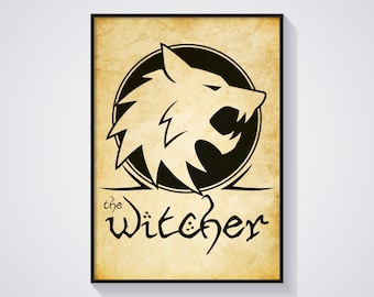The Witcher Poster: Geralt of Rivia, Fantasy Wall Art