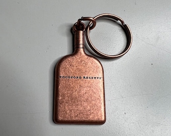 Vintage Keychain Woodford Reserve Kentucky Straight Bourbon Whiskey Bottle