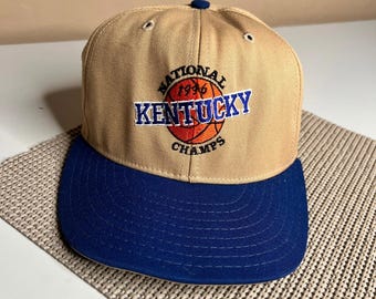 Vintage 1996 Kentucky Wildcats National Champs Snapback Hat Pro-Line, VS