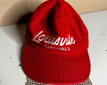 Vintage Sports Specialties Louisville Cardinals Red Corduroy Hat The Cord OSFA