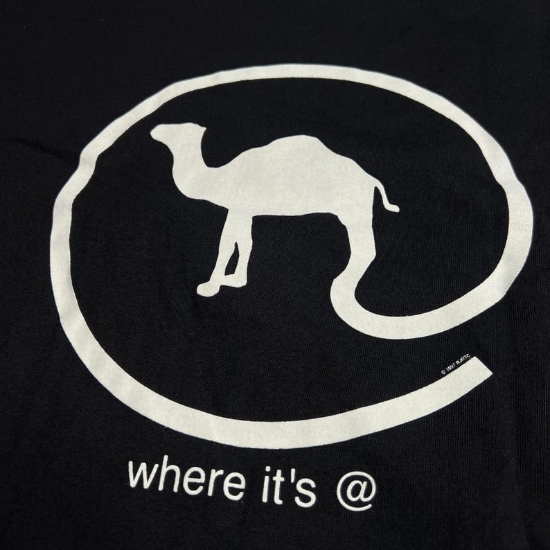 Zeldzaam jaren 90 Camel Sigaretten T-shirt XL Deadstock Black 1997 Vintage Joe Camel Promo Tee USA Cotton afbeelding 2