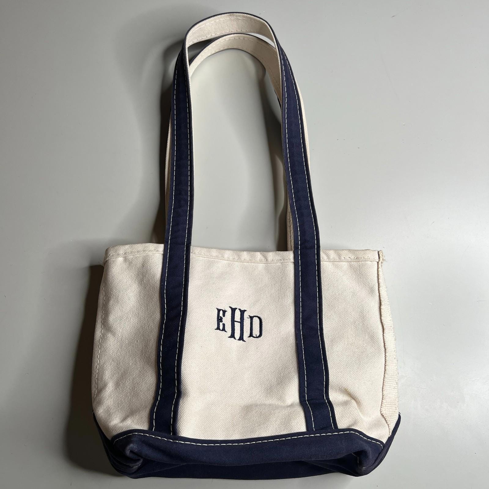 Vintage 90s L.l.bean Boat Tote Bag, USA Made, Monogrammed - Etsy