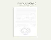 Dream Journal - Printable Journal Page - Printable Planner Page - Sleep Tracker - Monthly Tracker - Dream Diary - Dream Journal