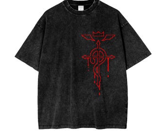Camiseta AniZen Oversized Fullmetal Alchemist Vintage Unissex