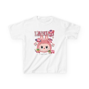 Labubu Cartoon Kids Tee, Children's Shirt, Cute Character Top, Fun Graphic T-Shirt, Playful Youth Apparel