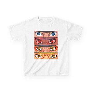 Naruto Anime Eyes Kids T-Shirt  Cute Ninja Graphic Tee for Boys & Girls, Gift for Anime Lovers, Birthday Shirt, Casual Otaku Apparel