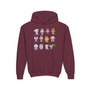 Labubu Animals Series Youth Hoodie | Cute Cartoon Sweatshirt, Cozy Kids Sweater, Fun Gift for Teens and Preteens