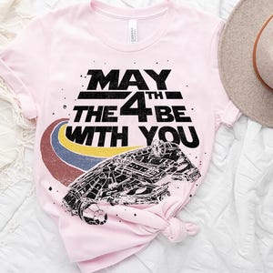Maglietta Star Wars Millennium Falcon per il 4 maggio, maglietta Star Wars, vacanza in famiglia a Disneyland, colori comodi, viaggio al Magic Kingdom di Walt Disney World.