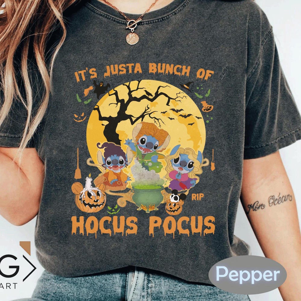 Maglietta Donna Sanderson Sisters Hocus Pocus - T-Shirt Halloween Con Stampa Streghe - Morbida E Confortevole - 5