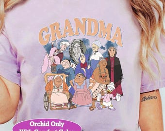 Camiseta de personajes de Disney para abuelas, camiseta de Fa Tala Coco Alma Hada Madrina, Club de abuelas geniales, regalo de vacaciones en Disneyland, regalo del Día de la Madre