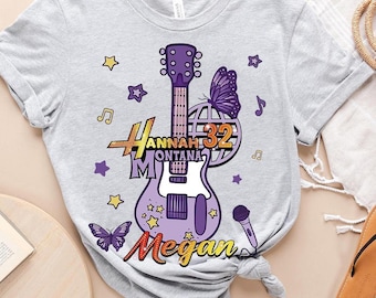 Camiseta personalizada de Hannah Montana para niña, colección de películas de Disney Channel, camiseta familiar a juego de Disneyland, regalo de cumpleaños de Disney