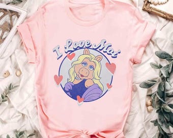 Disney The Muppets Miss Piggy I Love Moi T-shirt, chemise drôle de Muppets, WDW Magic Kingdom Disneyland voyage cadeau de vacances en famille