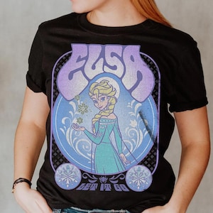 Disney Frozen Queen Elsa Let It Go Tee, Comfort Color Shirt, WDW Magic Kingdom, Disneyland Family Vacation, Disney Snow Queen Top image 1