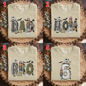 Jack Skellington Birthday Tee, Nightmare Before Christmas Family Shirt, Custom Oogie Boogie Birthday Sweatshirt, Disney Halloween Party image 4