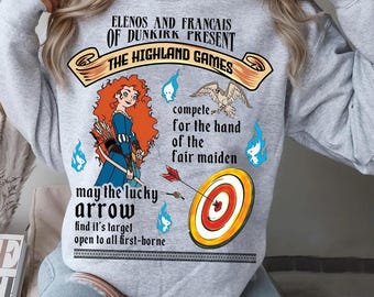 Disney Brave Princess Merida The Highland Games T-Shirt, Disneyland Trip Family Vacation, Magic Kingdom, Disney Brave Movie Tee