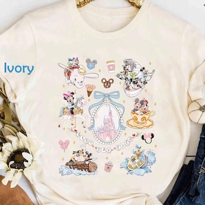 Disney Castle Best Ever Day Tee, Blue Coquette Shirt, WDW Disneyland Trip Design, Mickey and Friends Collection, Disney Vacation Gift
