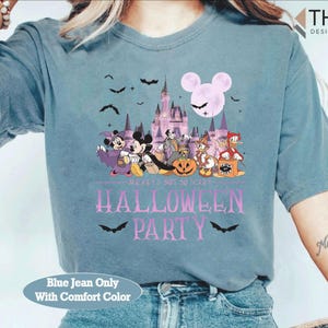 Mickey&#39;s Not So Scary Halloween Party Tee, Disney Halloween Shirt, Mickey and Friends Design, Spooky Season Gift, Retro 80s Disney Shirt