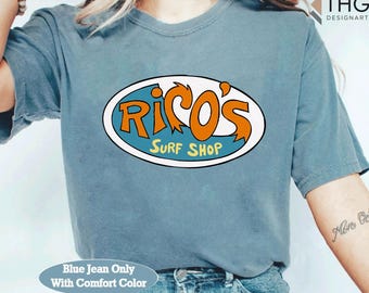 T-shirt Hannah Montana Disney Channel, création de logo de boutique de surf de Rico, cadeau Magic Kingdom Disneyland, chemise pour vacances en famille, style Disney rétro des années 90