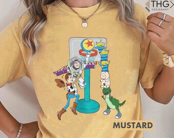 Toy Story Basketball Tee, Retro 90s Disney Basketball Lover Shirt, Matching Group Outfits, Perfect for Disney Trips, Toy Story Characters