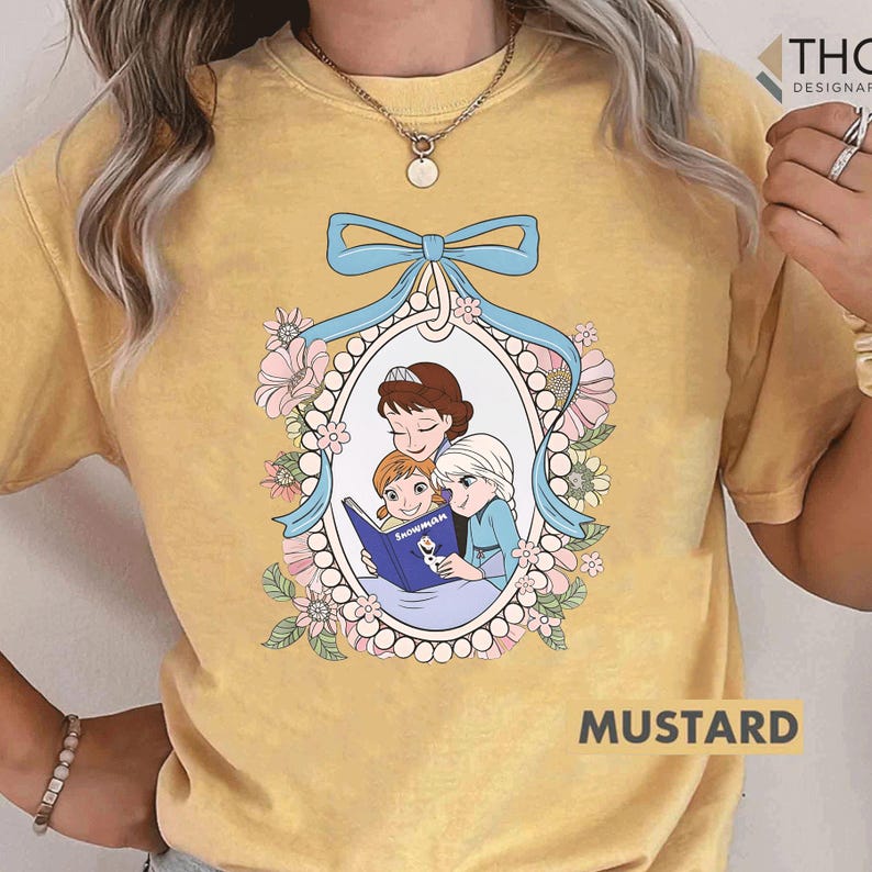 Retro 90s Elsa Anna and Mom Best Mom Ever T-Shirt, Disney Frozen Collection, Mother's Day Gift Idea, Matching Family Outfits image 6