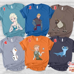 Frozen Shirt Featuring Elsa, Olaf, Anna, Bruni, Kristoff & Sven – Disney Matching Family T-Shirts Bild 1