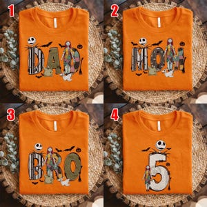 Jack Skellington Birthday Tee, Nightmare Before Christmas Family Shirt, Custom Oogie Boogie Birthday Sweatshirt, Disney Halloween Party image 3