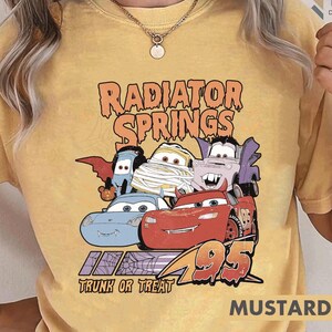 Lightning McQueen Halloween Tee, Cars Movie Halloween Shirt, Disney Pixar Halloween Gift, Vintage Cartoon Design, Halloween Party Outfit