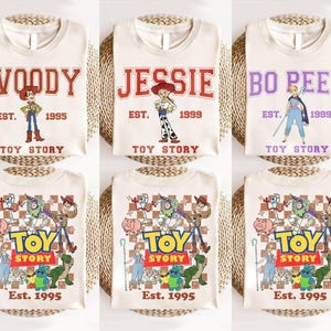 Toy Story Characters T-Shirt, Matching Family Group Shirts, Disney Birthday Party Tee, Disneyland Trip Family Outfit, Pixar Movie Collection
