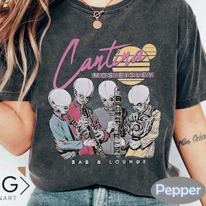 Retro 90s Mos Eisley Cantina Star Wars Tee, Classic Disney World Souvenir, Galaxy&#39;s Edge Inspired, May the Fourth 2025 Celebration