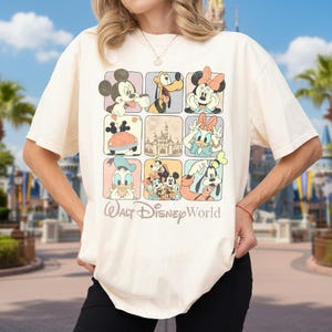 Walt Disney World T-Shirt, Disney Trip 2026, Vintage Mickey and Friends Design, Mickey Mouse Tee, Disney Family Vacation Shirt image 1