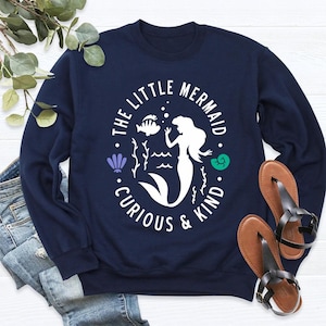 Curious & Kind Disney Princess Ariel and Flounder T-Shirt, The Little Mermaid Tee, WDW Magic Kingdom Disneyland Family Vacation Shirt image 1