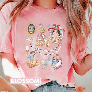 Retro 90s Snow White Disney Princess Shirt, Seven Dwarfs Matching Tee, Disney Girl Trip Gift, Vintage Fairy Tale Design, Disney Fan Favorite