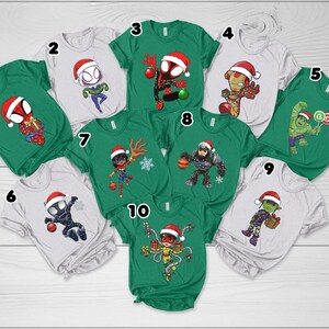 Marvel Spidey and His Amazing Friends Christmas Lights Shirt, Spider-Man Gwen Miles Holiday Family Matching Tee 2025 image 1