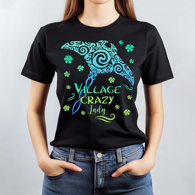 Village Crazy Lady Tee, Grandma Tala Shirt, Moana Mom Shirt, Mother's Day Gift, Grandma Gift Ideas, Moana Stingray Tee image 4
