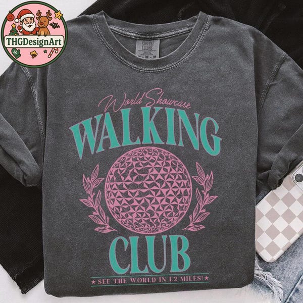 World Showcase Walking Club Shirt, Epcot Disney Organic Cotton Tee