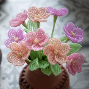 Beaded flower/ decorative flowers/ handmade/ beaded floristry
