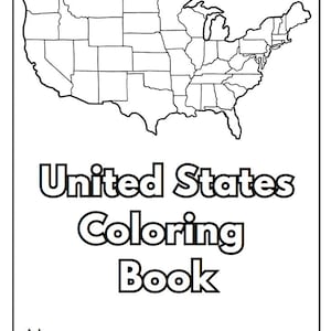 50 States Digital Coloring Book – Printable US State Pages for Kids & Adults