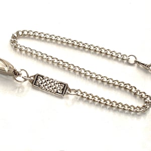 Pocket Watch Chain Silver Celtic Knot Fob Handmade Wedding Anniversary Birthday St. Patrick's Day Irish  Christmas Winter Holiday Gift