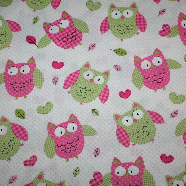 Hoot Owl Cotton Fabric 1 Yard